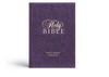 KJV Purple Floral Faux Leather Giant Print Standard-size with Thumb Index