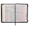 KJV Black Framed Faux Leather Giant Print Full-size Bible with Thumb Index and Zippered Closure